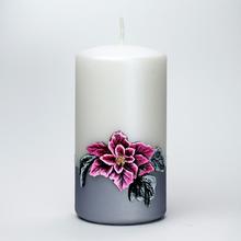 Vánoční svíčka Hvězda v šedém provedení.