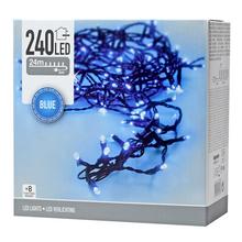 Modrá LED světla s 240 diodami, délka 24 metrů.