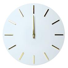 AKCIA!! HODINY Brixen nástenné hodiny 35,5x4cm hliníkové biele  - FLORASYSTEM