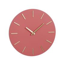 AKCIA!! HODINY Brixen nástenné hodiny 35,5x4cm hliníkové ružové - FLORASYSTEM