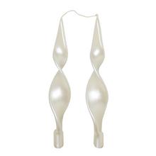 Točená špic svíčka Laura, metalická perleťová, balení 2 ks, 28 cm.