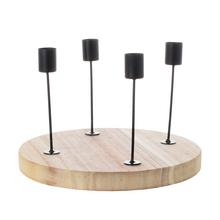 Adventní svícen na 4 svíčky ze dřeva.