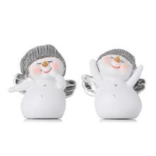 Sněhulák se šedou čepicí a křídly, mix 2 kusy.