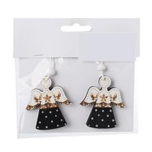 Dřevěné andělíčky v bílo-černé barvě, balené po dvou.