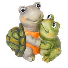 Keramická dekorace želva s žábou.