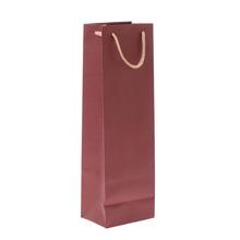 TAŠKA PAPIER fľaša KRAFT bordo 12X39+9 - FLORASYSTEM