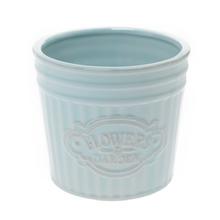 Modrý obal na suché aranžování s nápisem Flowers Garden.