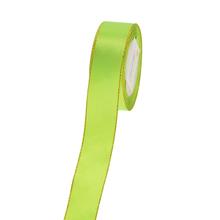 Zlatá nitová stuha v jablkově zelené barvě, šířka 2,5 cm, délka 20 yardů.