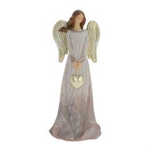 Anděl se zlatým a šedým srdcem, dekorativní předmět.