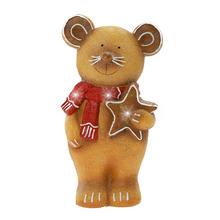 Perníkový medvěd s hvězdou a šálou