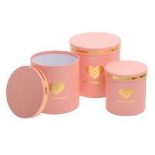 Dárková krabička se srdíčkem v lososové barvě, set 3 kusy.