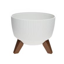 Bílá květinová mísa s nožičkami