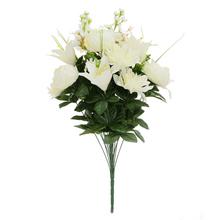 Umělá kytice pivoňky, lilie a dalie.