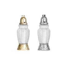 Hrobní svíčky Kahanec se vzorem v černé barvě s růží.