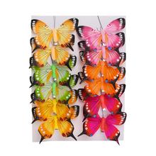 Barevní motýli na klipu, sada 12 kusů.