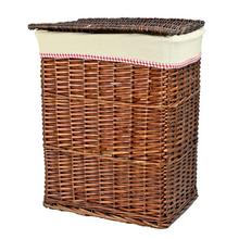 Proutěný koš na prádlo tmavě hnědý