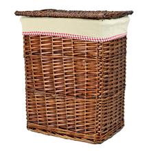 Proutěný koš na prádlo tmavě hnědý