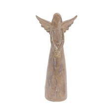 Dřevěný anděl se srdcem, vánoční dekorace.