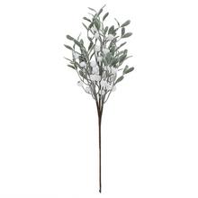 Umělá větev jmelí s bílými bobulemi, 60 cm