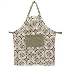 Zeleno-růžová zástěra s vzorem