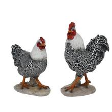 Kohout a slepice z polyrez, mix barev.