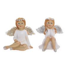 Bílý lesklý anděl v mixu 2, dekorace.