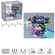 Barevná LED světla s 192 diodami, vhodná pro vnitřní a venkovní použití.