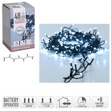 LED světýlka s 48 LED diodami, studená bílá, na baterie.