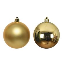 Skleněné vánoční koule ve zlaté barvě, 16 kusů, průměr 3,5 cm.