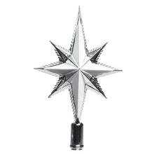 Stříbrná hvězda z polystyrenu na vánoční stromeček.