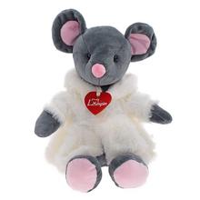 Šedá myška Azumi v bílém kožíšku