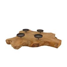 Kořen teakové dřevo s držákem na svíčky