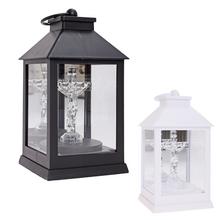 LED lucerna kříž bílá a černá