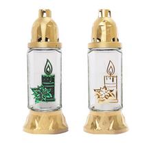 Hrobové svíčky s kahanem a vzorem.