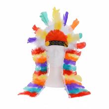 Barevný indiánský čelenka s peřím.