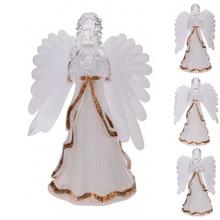 Svíčka s andělem a bílými křídly, LED světlo.