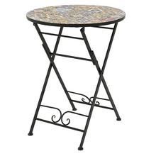 Bistro stůl Braga s ocelovou konstrukcí, venkovní, průměr 60 cm.