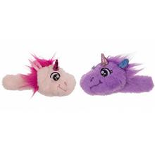 Plyšový náramek s kapsičkou na zip ve tvaru jednorožce.