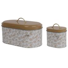 Chlebník box S/2 plech s dekorem pečiva.